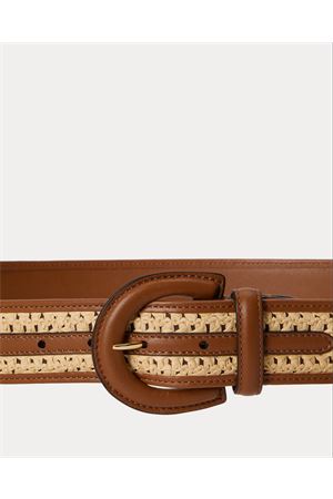 Crescent Bkl-Belt-Wide-Wvn Strw/Ntrl Sm LAUREN RALPH LAUREN | Belts | 412P10209001